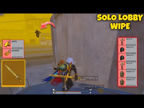 Metro Royale Solo Mode Lobby Wipe With Golden Sword | PUBG METRO ROYALE CHAPTER 27