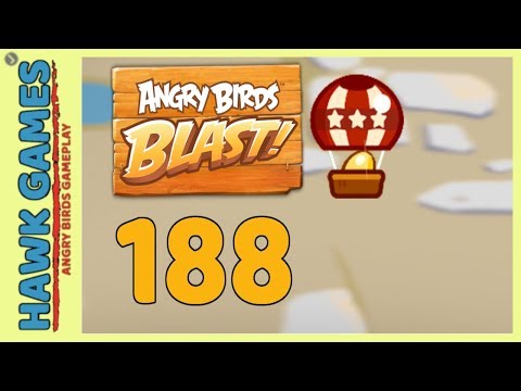 Angry Birds Blast Level 188 - 3 Stars Walkthrough, No Boosters