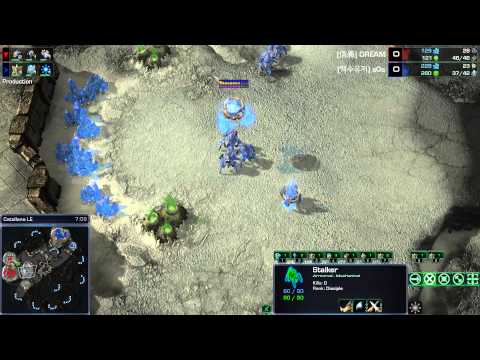 Starcraft II -- Heart of the Swarm -- G2 sOs (P) v Dream (T) on Catallena LE
