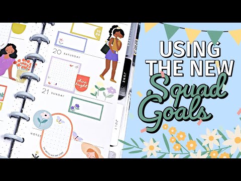 Plan With Me - NEW Squad Goals Stickers! Skinny Classic Happy Planner [May 2023]