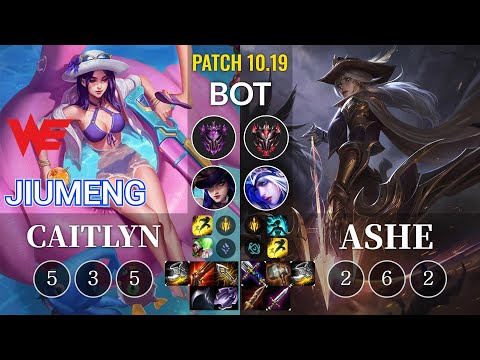 WE Jiumeng Caitlyn vs Ashe Bot - KR Patch 10.19