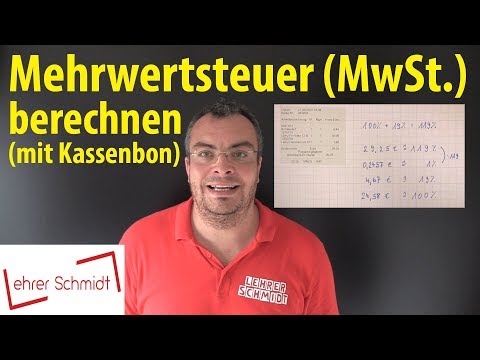 Calculating value-added tax (VAT) - example with receipt | Lehrerschmidt - simply explained!