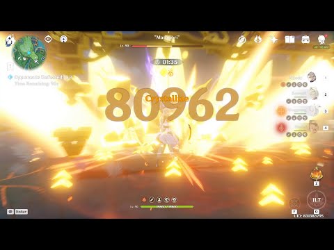 C2 Albedo Damage Test (65k/80k burst, 52k skill, food & no food)