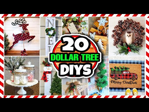 20 Dollar Tree DIY Christmas Decorations & Ideas 🎄