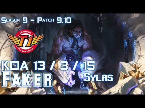 SKT T1 Faker SYLAS vs RYZE Mid - Patch 9.10 KR Ranked