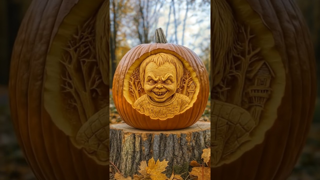 Which giant carved pumpkin do you choose for Halloween?  👻🎃🍂 #PumpkinArt  #TrickOrTreat #Halloween