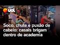 Briga Em Academia Casais Trocam Chutes Socos E Puxões De Cabelo Durante Treino No Pará Vídeo