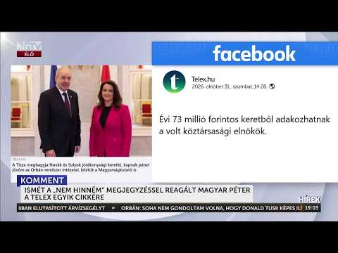 Ismét a „Nem hinném” megjegyzéssel reagált Magyar Péter a Telex cikkére - HírTV