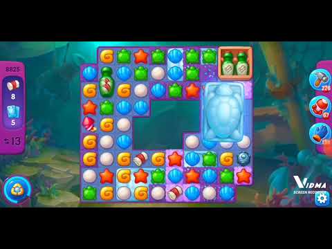 Fishdom. 8825 super hard level no boosters and diamonds. 15 moves