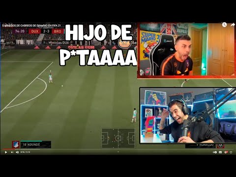 AURONPLAY REACTS TO 5 MINUTES OF DjMaRiiO'S CABRE0S IN FIFA 21😂