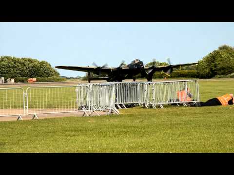 Avro Lancaster NX611 ''Just Jane'' Engine start up and taxi at East Kirkby,27-5-2013.