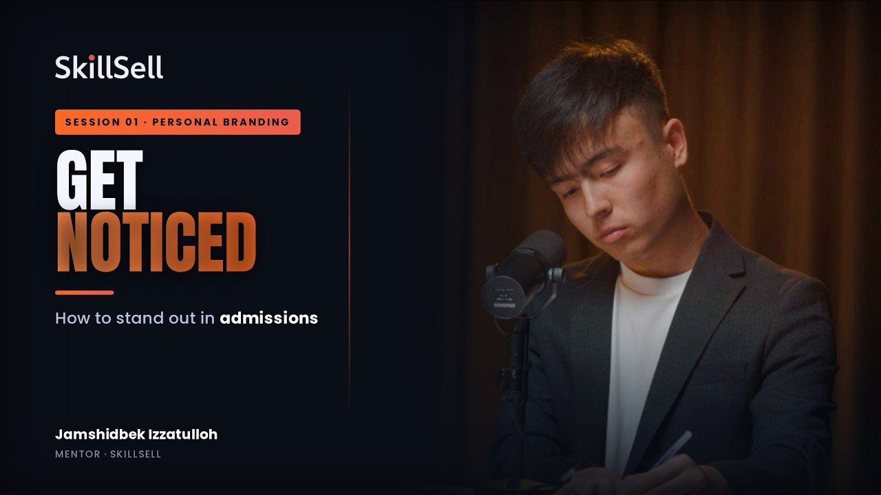 Session 1 thumbnail: Personal Branding with Jamshidbek