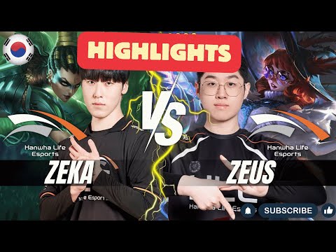 HLE Zeka vs HLE Zeus HIGHLIGHTS - Zeka NIDALEE vs Zeus AURORA Top - Patch 26.1 KR Ranked | lolrec