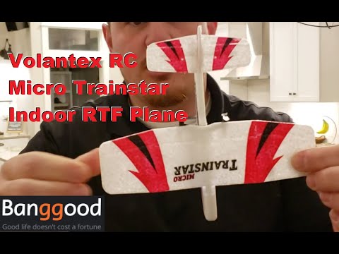 Volantex RC - Micro Trainstar - Unbox, Setup, Indoor Flight, & Mods!