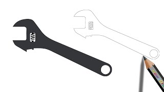 How to Draw a Wrench - Easy Drawing & Coloring