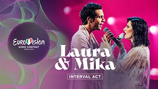 Laura Pausini &amp; Mika - Fragile / People Have The Power - Second Semi-Final Interval - Eurovision &#39;22