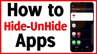 How to Hide UnHide Apps in Samsung Galaxy A50/A50s/A30/A20/A10