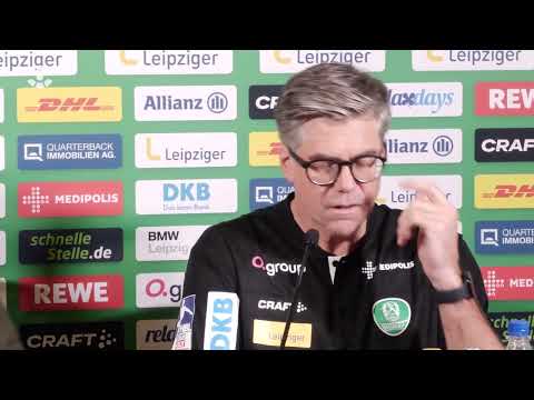 Pressekonferenz nach dem Spiel SC DHfK Leipzig gegen ASV Hamm-Westfalen (33:23)