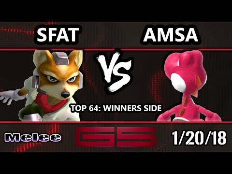 GENESIS 5 SSBM - CLG.SFAT (Fox) VS VGBC | aMSa (Yoshi) - Smash Melee Top 64 Singles