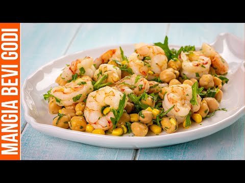 INSALATA DI CECI E GAMBERI