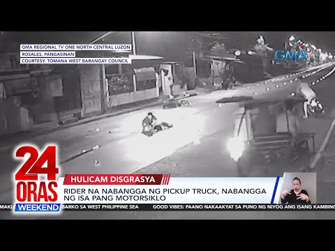 Rider na nabangga ng pickup truck, nabangga ng isa pang motorsiklo 24 Oras Weekend