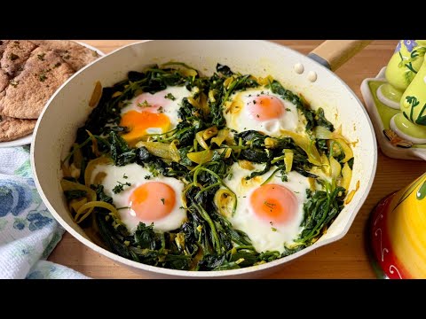 Persian Spinach and Eggs | Easy Healthy Breakfast Recipe (Nargesi)