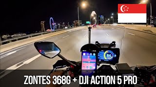 Zontes 368g With Singapore Skyline View Testing Out My DJI Action 5 Cam