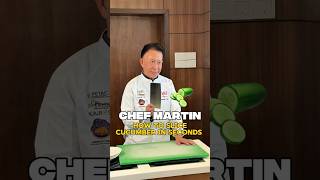Chef Martin Yan master cucumber Knife Skills in seconds #cooking #masterchef #martinyan #lifehacks