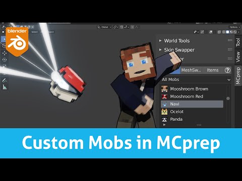 How to install custom mobs for MCprep | Blender 2.9 Minecraft Animation Tutorial