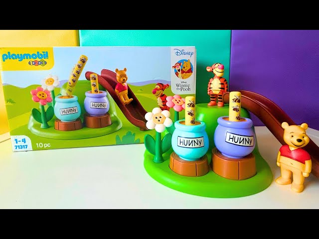 Vídeo relacionado con PLAYMOBIL 1,2,3 y Disney 71317 Winnie The Pooh y Tigger Jardín de Abejas Juguetes educativos para niños pequeños, Juguete para niños a Partir de 18 Meses