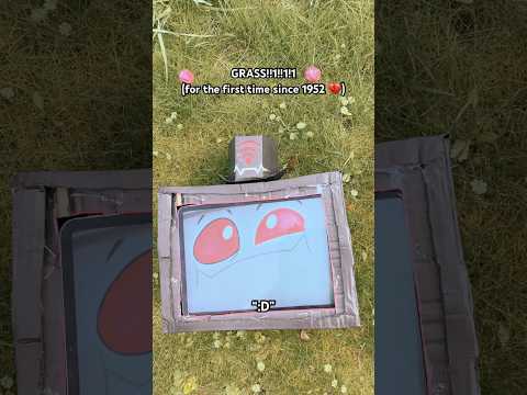 Taking Vox outside!!1!1 #hazbinhotel #hh #vox #outside #grass #craft #silly #goofy #cute