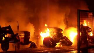 preview picture of video 'Tractors on Fire, Athy, County Kildare, Ireland'