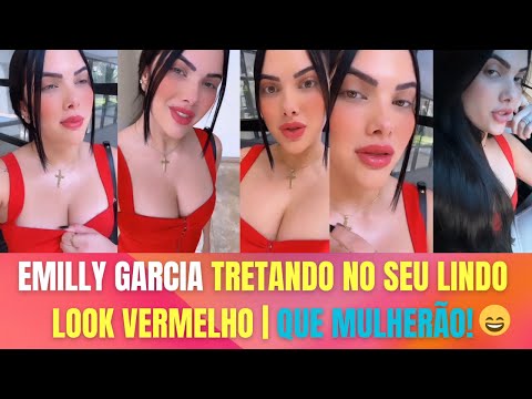 EMILLY GARCIA TRETANDO NO SEU LINDO VESTIDO VERMELHO!