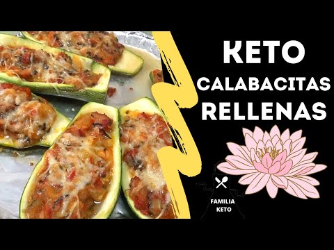KETO CALABACITAS RRELLENAS/keto stuffed zucchini/simple & easy/low carb/dieta cetogenica