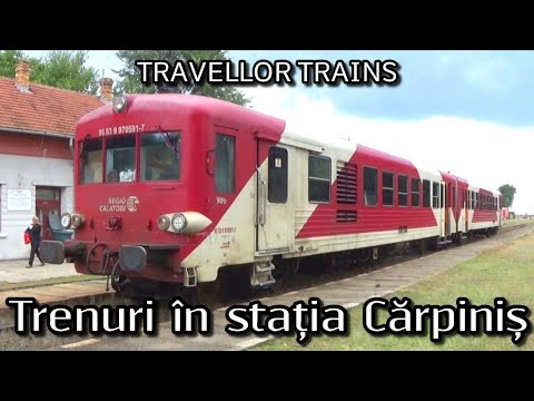 Trenuri în stația Cărpiniș (Linia 119: Timișoara Nord - Jimbolia & Linia 127: Cărpiniș - Ionel)