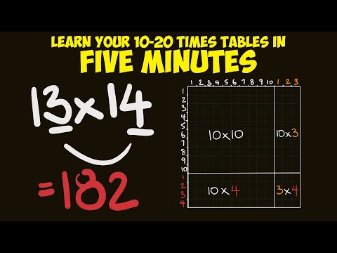 Master your Times Tables (10-20x) in 5 minutes - Easy Math Trick!