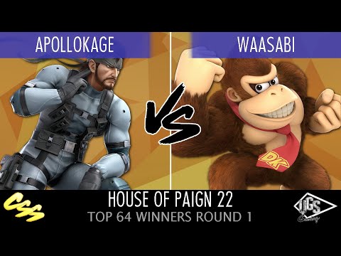 [House of Paign 22] Top 64 Winners Round 1:  ApolloKage (Snake) vs. waasabi (Donkey Kong)
