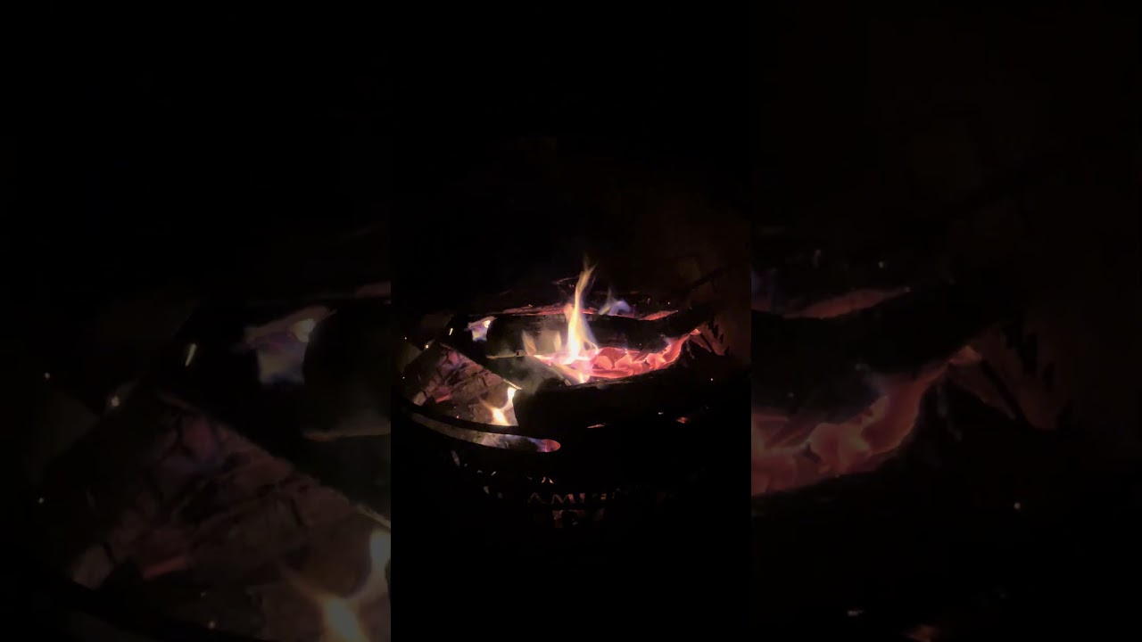 焚き火　火吹き