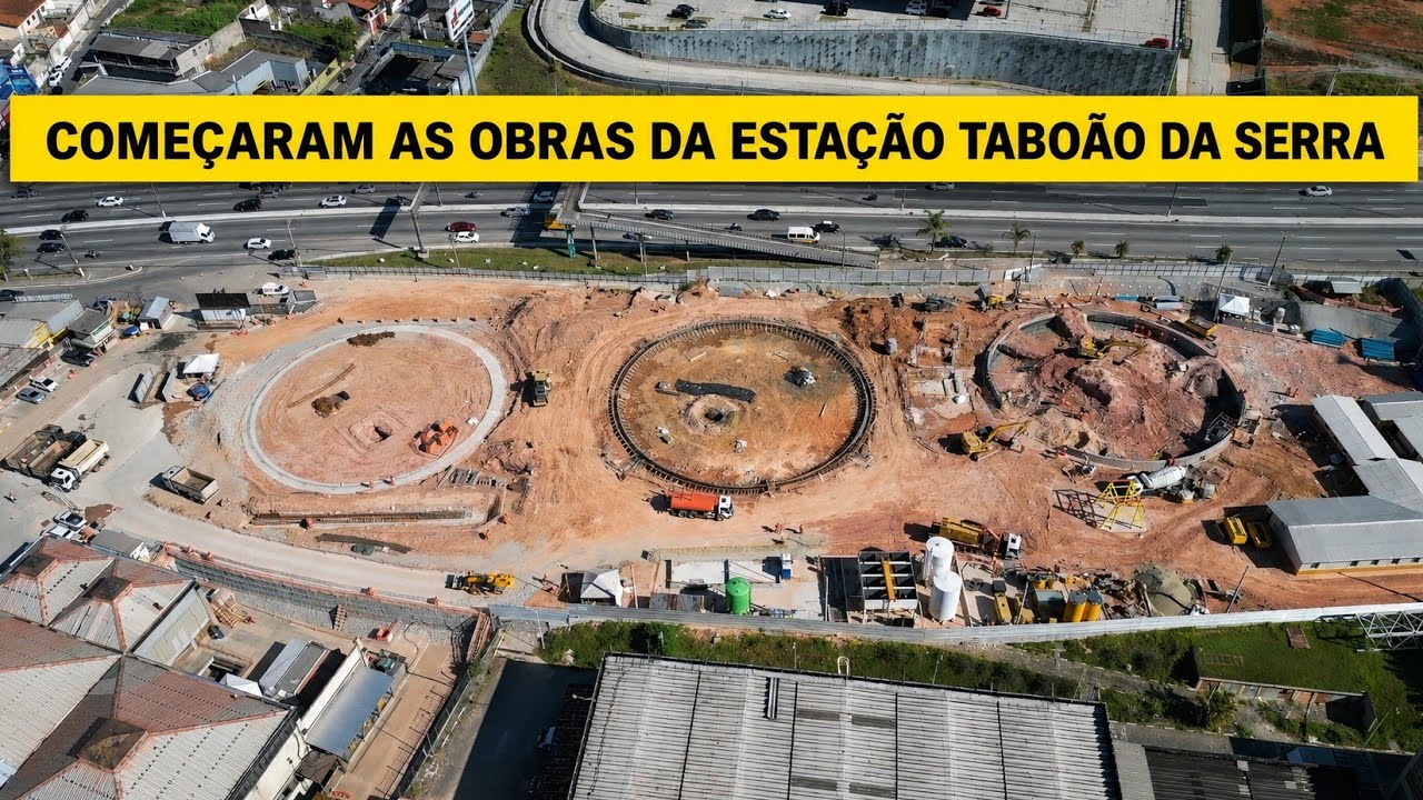 VISITEI O CANTEIRO DE OBRAS DA ESTAÇÃO TABOÃO DA SERRA PARA A LINHA 4-AMARELA