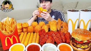 ASMR MUKBANG | 肯德基脆皮炸鸡, 芝士汉堡, 奶酪棒 食谱 ！吃