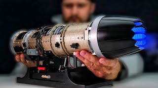 A Man Assembles a Hyper-realistic Turbofan Engine | Assembly and Run