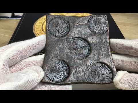 Plåtmynt världens största mynt daler silvermynt från Roberto Delzanno Mynthandel