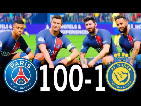 FC 25- MESSI RONALDO NEYMAR & MBAPPE | ALL STARS | PSG 100-1 AL NASSR #fc25