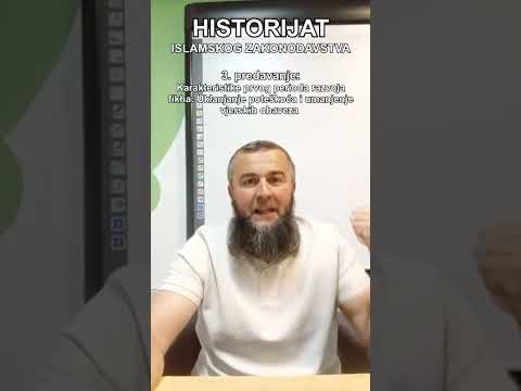 Historijat islamskog zakonodavstva 3. predavanje