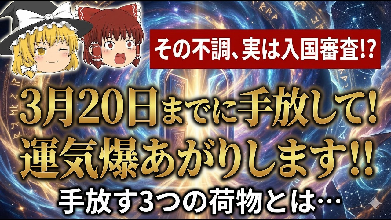 【最終関門】「魂の持ち物検査」手放すべき３つの荷物！