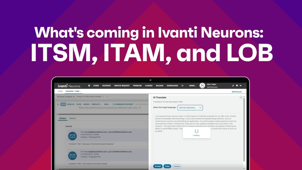 What's new in the release of Ivanti Neurons for ITSM ITAM LOB 2026.1 v1