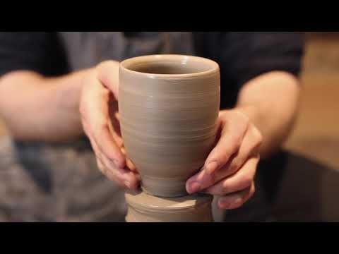 Hand thrown yunomi, made using a traditional potters kick-wheel — Florian Gadsby