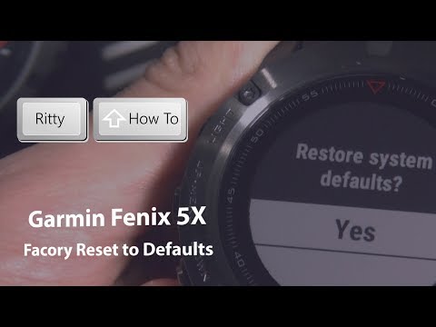 How to Factory Reset Garmin Fenix 5X, Fenix 5S, Fenix 5