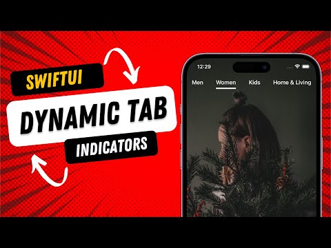 SwiftUI Dynamic Tab Indicators - Animation's - Xcode 14 - SwiftUI Tutorials thumbnail