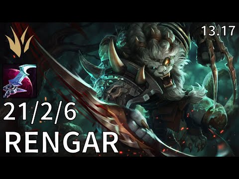 Rengar Jungle vs Rammus - EUW Master | Patch 13.17